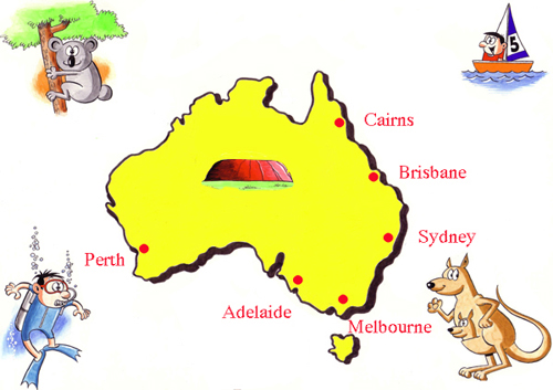 オーストラリア留学 地図