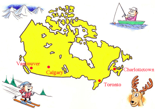 カナダ留学 地図